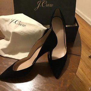 J CREW BLACK SUEDE PUMPS